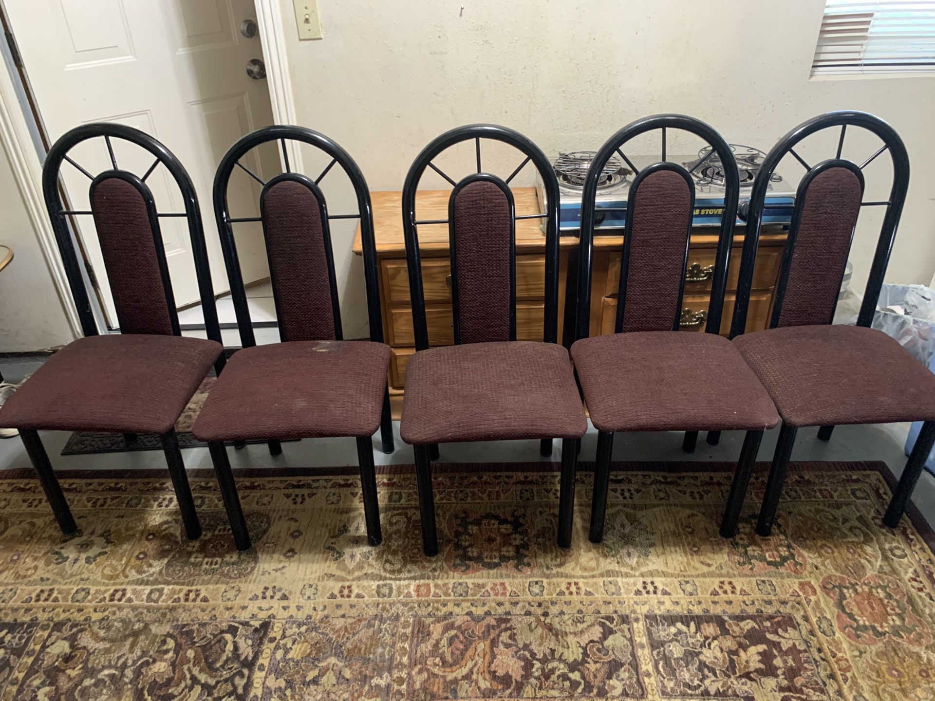 5 chairs $40