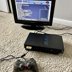 Modded PS2 2tb 600 Games😃 Comes With FMCB 8mb Memory, 2 Controllers And All The Cords. READ DESC❗️