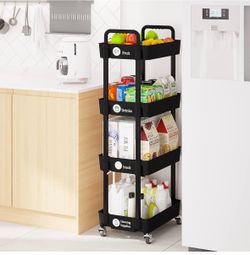 four tier plastic utility cart