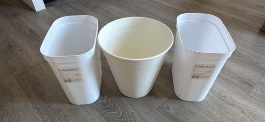 White Trash Cans ($3 each or $7 for all)