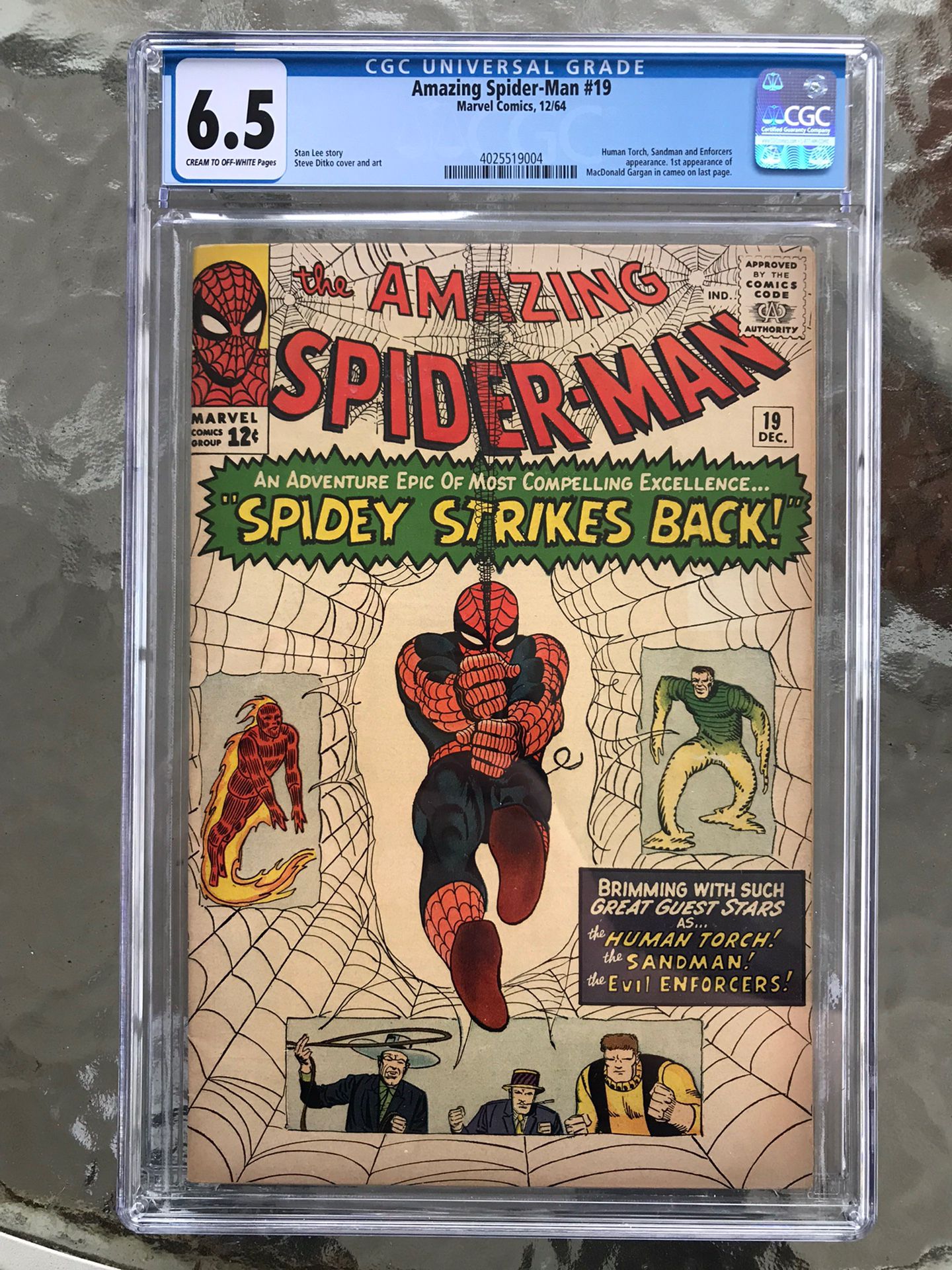 Amazing Spider-Man #19 (1964) CGC 6.5 — 1st MacDonald Gargan In Cameo; Stan Lee