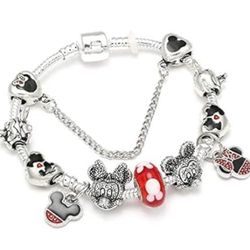 Disney Minnie Pandora Charm Bracelet 