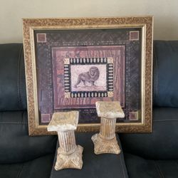 Fine Art Print & 2 Deco Columns