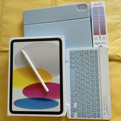 Apple iPad 10th Generation (2022 model /new sealed ) 256gb with Pencil, keyboard & Case 