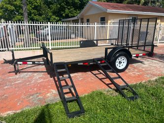 2021 Triple Crown 7x12 Trailer Utility w/Side Ramps