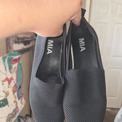 Womens Black Slip On Loafers/flats