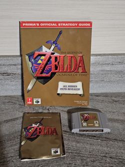 Zelda Ocarina of Time N64 Bundle – Tested – Manual + Strategy Guide