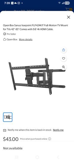 Full-motion TV Mount for 42"-85" TV’s