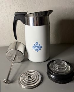 CorningWare Blue Cornflower stovetop coffee percolator