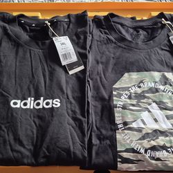 New mens 3x Adidas shirts