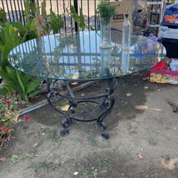 Glass Table 50in By 50in 