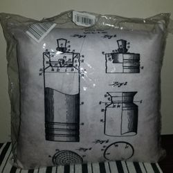 Lilipi Cocktail Mixer Blueprint Pillow