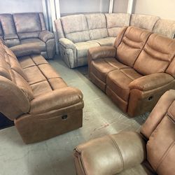 New recliner sofa and loveseat sillones nuevos reclinables
