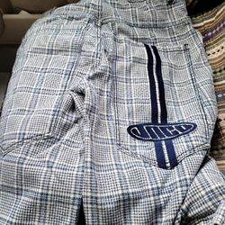 JNCO Limited Edition Blue Plaid Wide Legged Shorts