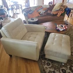 Oversize Sofa Chair and Ottoman