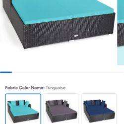 Wellfor Rattan Outdoor Daybed