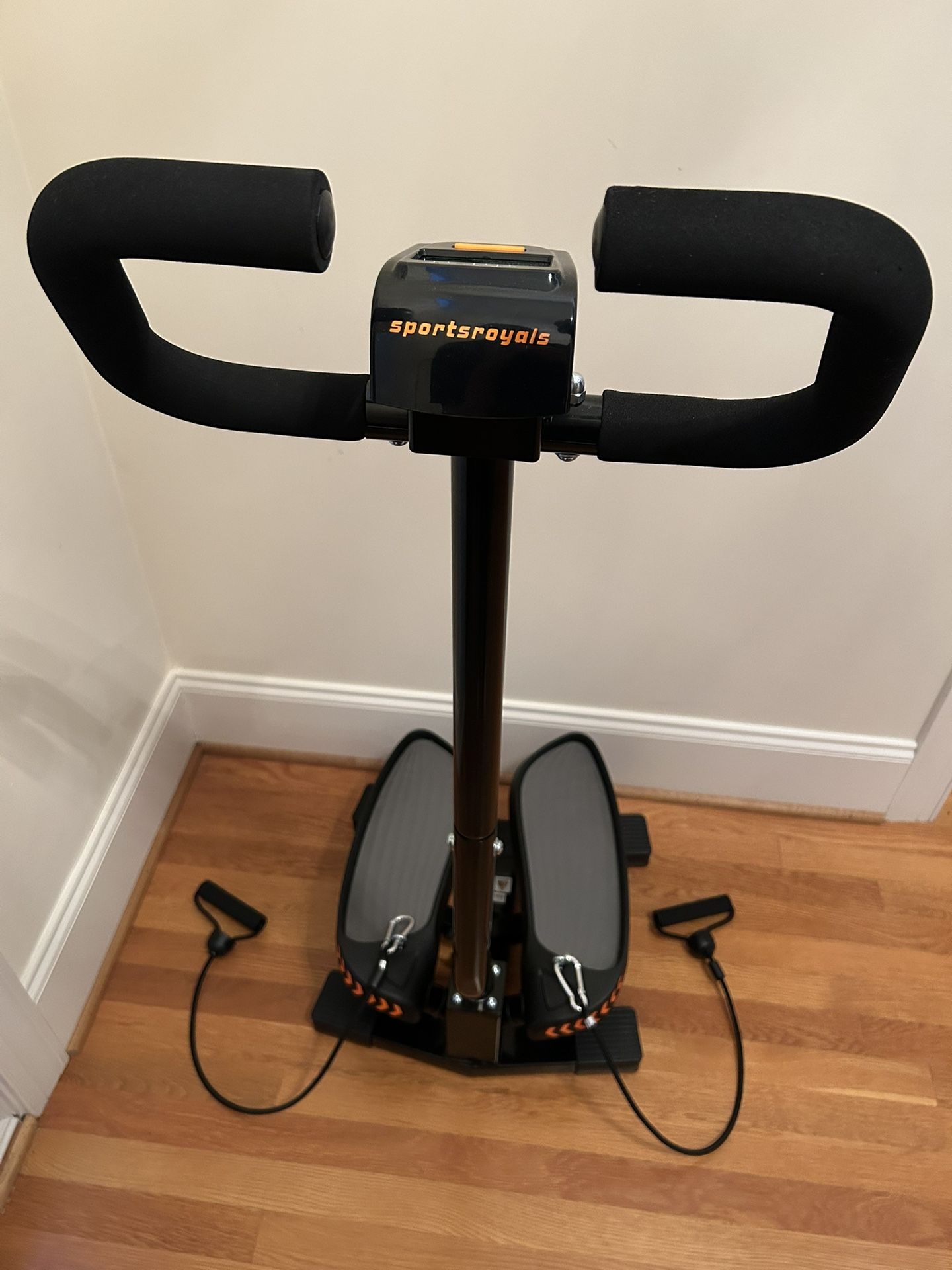 Sportsroyals Stair Stepper with Handlebar and Resistance Bands