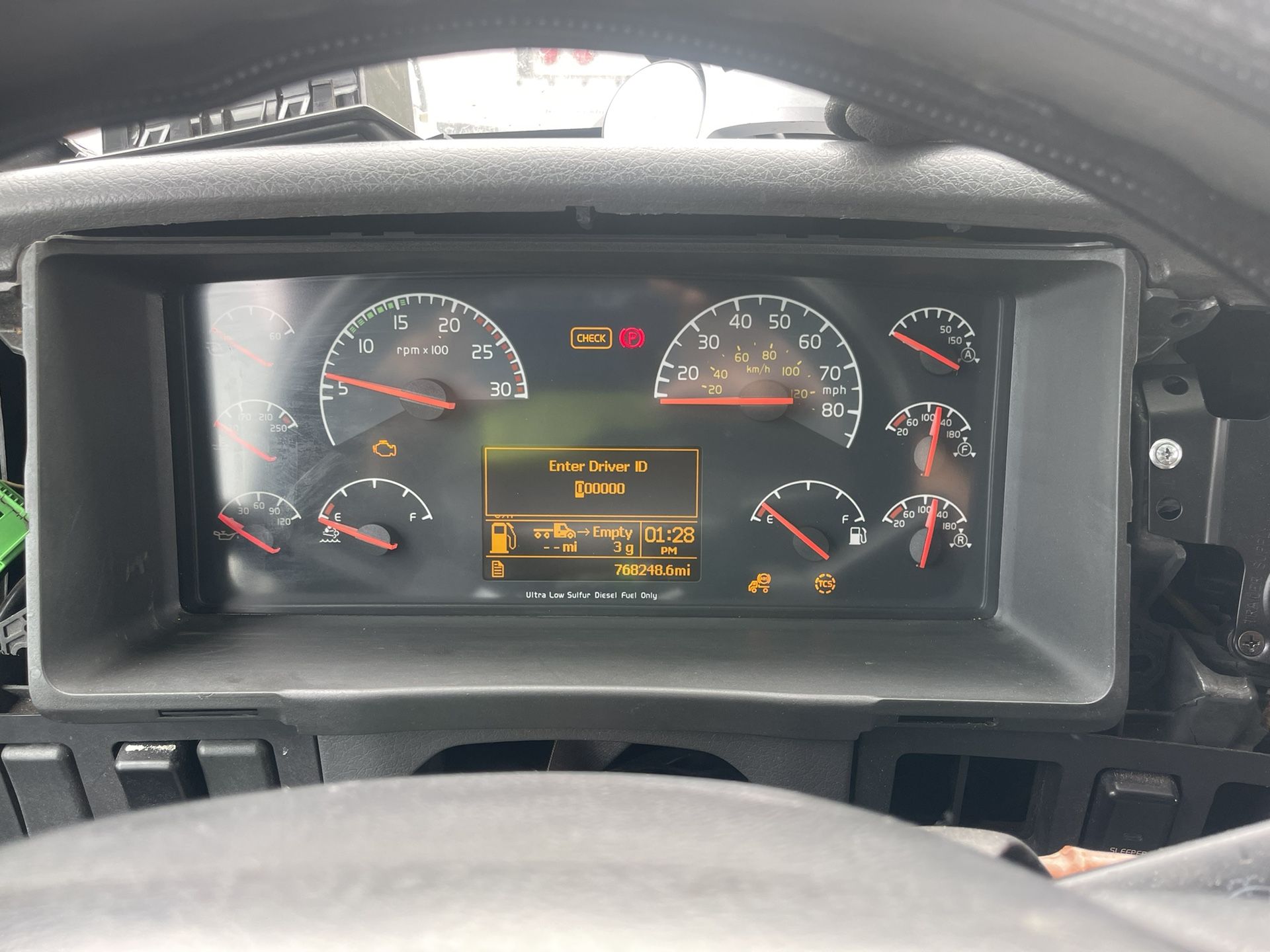 Volvo vnl cluster