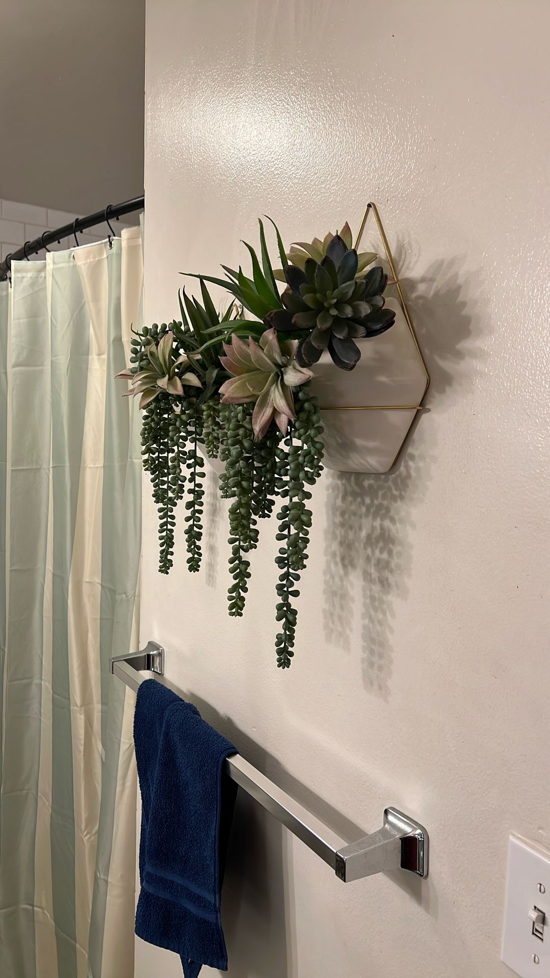 Artificial Succulents And Ceramic Gold Wire Planters