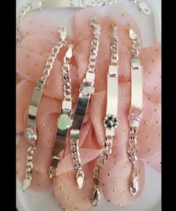 Pulseritas Para Bebés en Plata diamantada 9.25 del 5 inch A 61/2 inch Por Pieza ( ESPECIAL )