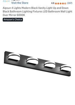 Modern Black Bathroom Vanity Light