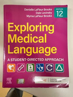 Medical terminology book with flashcards