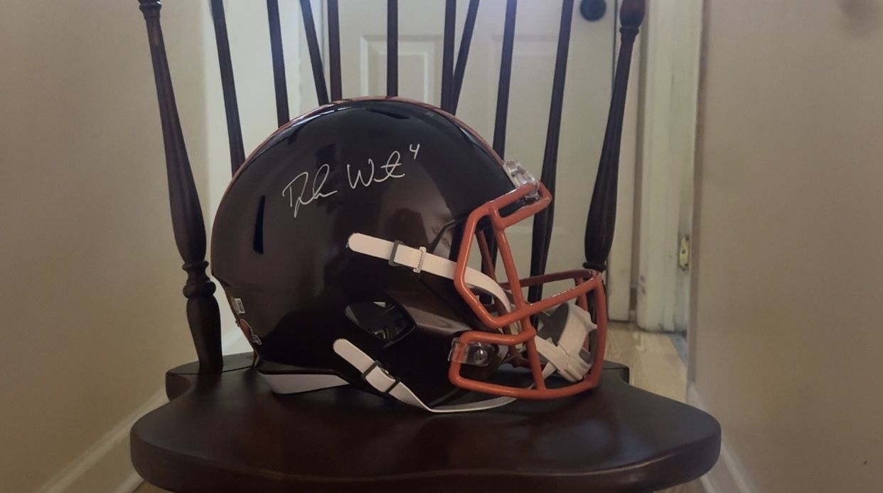 Deshaun Watson Autographed Full Size Retro Browns Helmet