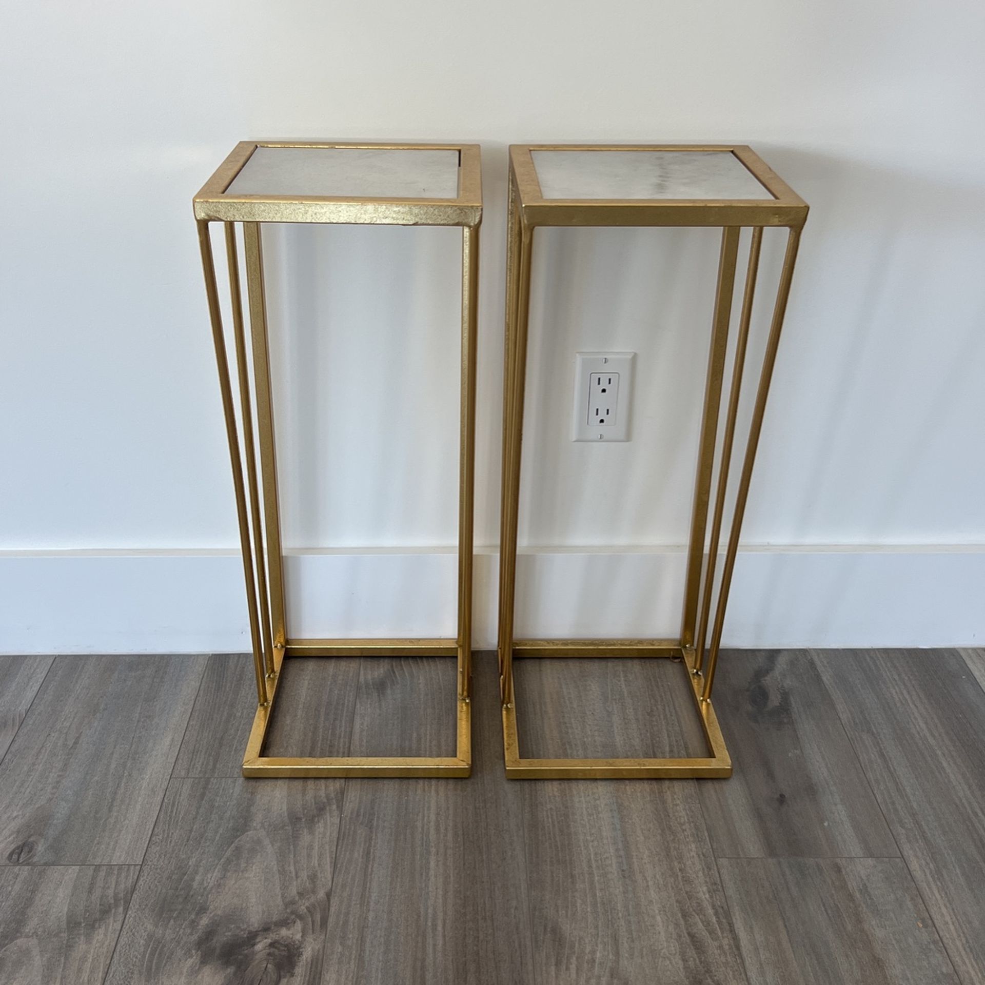 Two Gold Decoration Stands