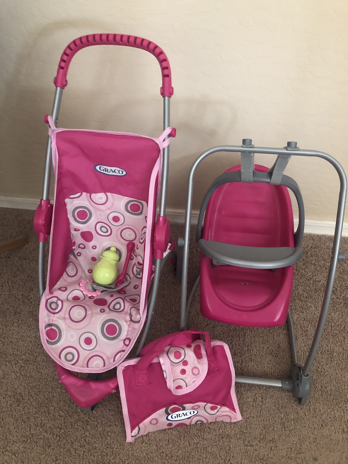 Grace baby doll stroller/car seat set
