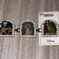 New Disney Pin Pirates Caribbean Parrot Dog Keys Jail Captain Disneyland 