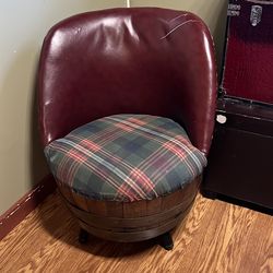 Vintage whiskey barrel chair