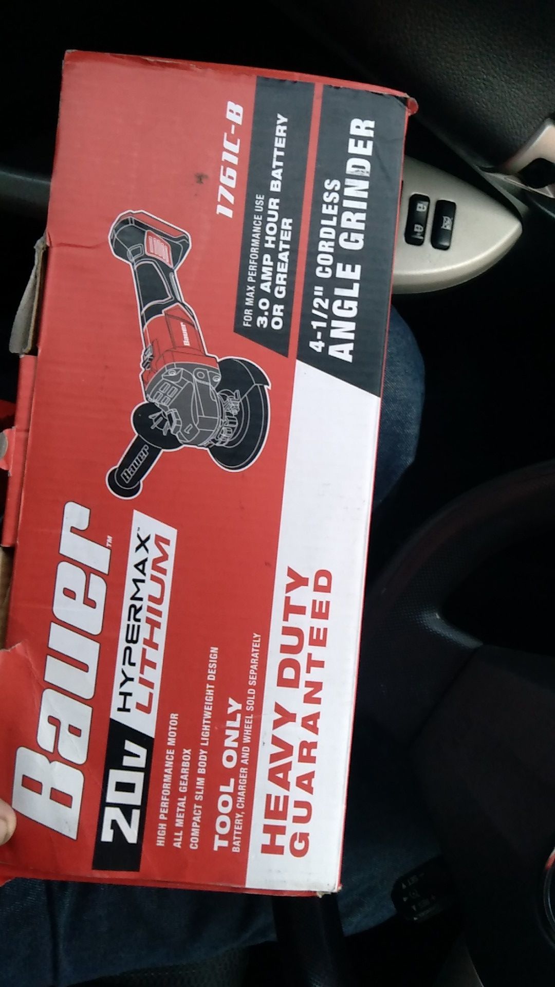 Bauer's 20v angle grinder with battery and charger only used 2 times