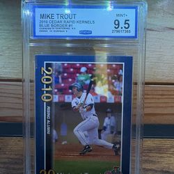 2010 Cedar Rapid Kernels Mike Trout Blue Border