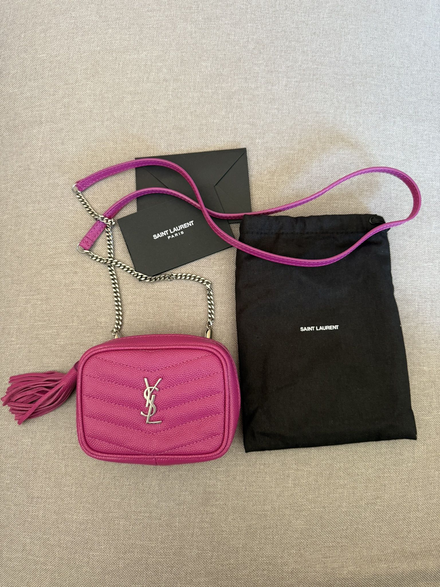 100% Authentic Guaranteed – Saint Laurent Lou Crossbody Bag Description: This elegant Lou crossbody bag features a quilted calfskin leather body, a