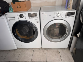 LG Front Load Washer & Dryer Set – Sensor Dry, Direct Drive – White