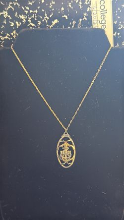World War II USN United States Navy Sterling Silver Sweetheart Pendant Necklace