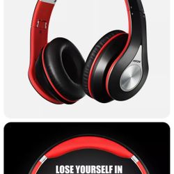 Black/red Bluetooth Headphones