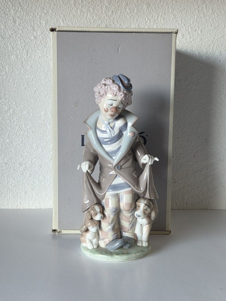 Lladro 5901 Surprise Circus Clown Figurine Original Box Magia Payaso Y Perrito