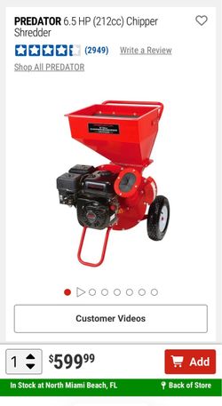 PREDATOR 6.5 HP (212cc) Chipper Shredder