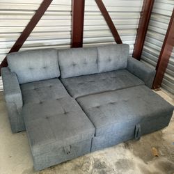Dark gray couch With Chaise 