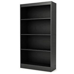 South Shore Smart Basics 4-Shelf 56" Bookcase- black finish