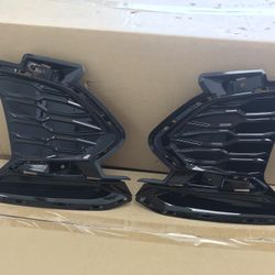 Foglight Covers For 2022 - 2023 Chevy Chevrolet Equinox Glossy Black Pair 