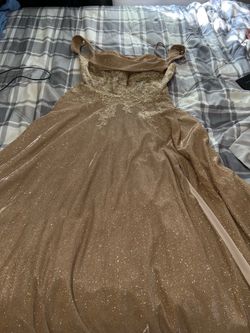 cindy collection champagne dress
