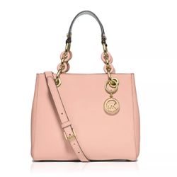 Michael Kors Cynthia Small Satchel Crossbody Pastel Pink