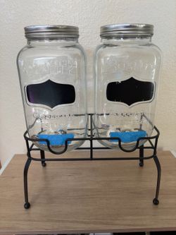 Double glass beverage dispenser
