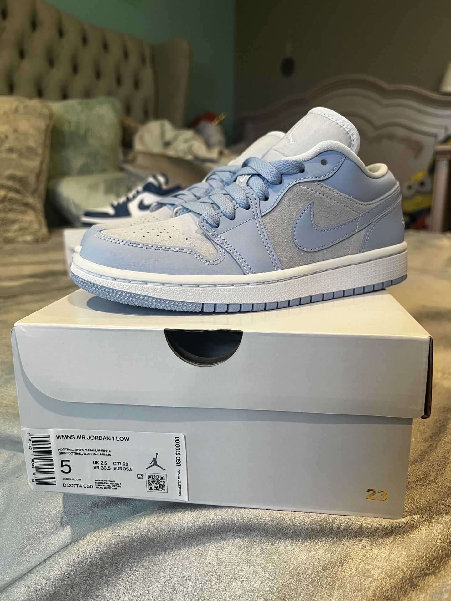 jordan 1 football grey white aluminum