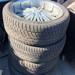 24” Rims With New Tires