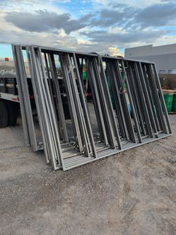 $45 each square metal tube frame 7 1/2 ft x 13 ft