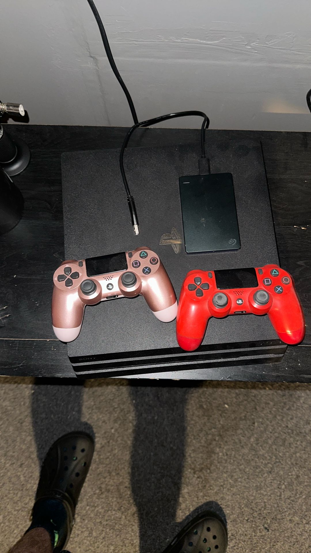 PS4 Pro With 2 Controllers And 1TB Hard drive