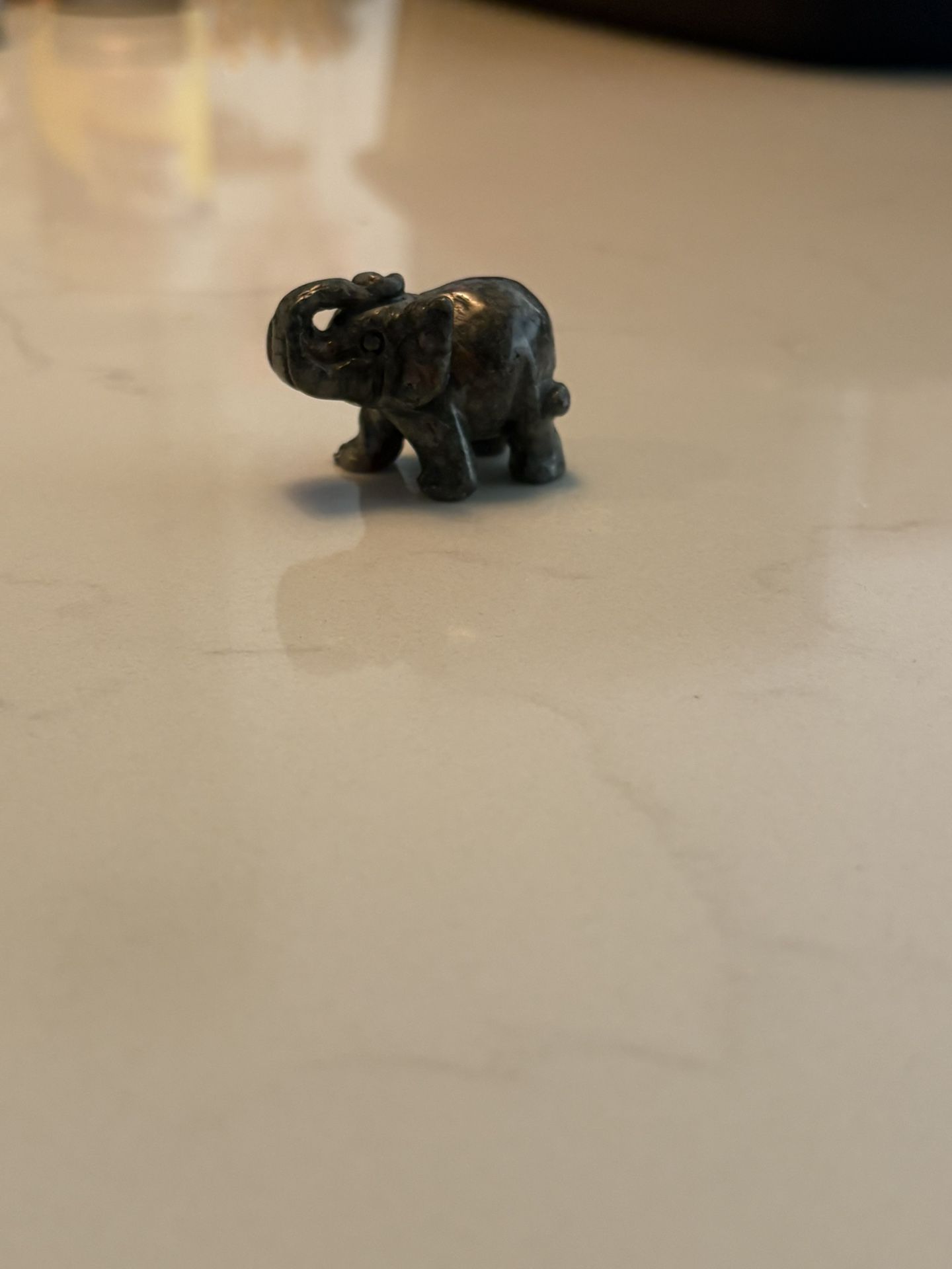 Antique Marbolized Baby Elephant